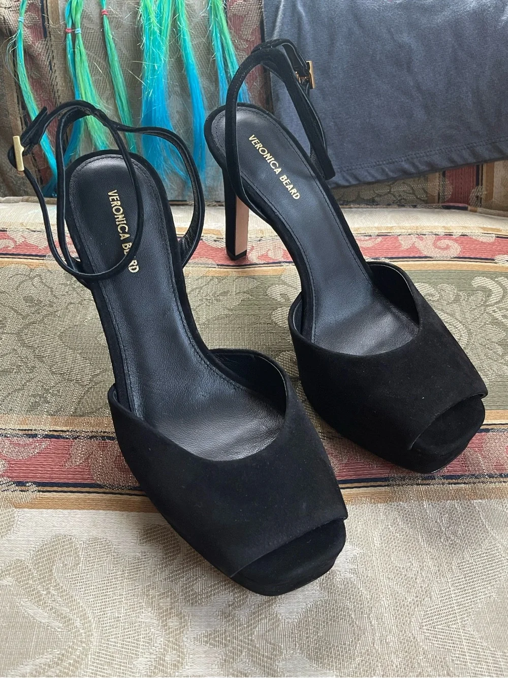 Veronica Beard Brianne Ankle Strap Platform Sandal. Size 8.5 Women N9-17